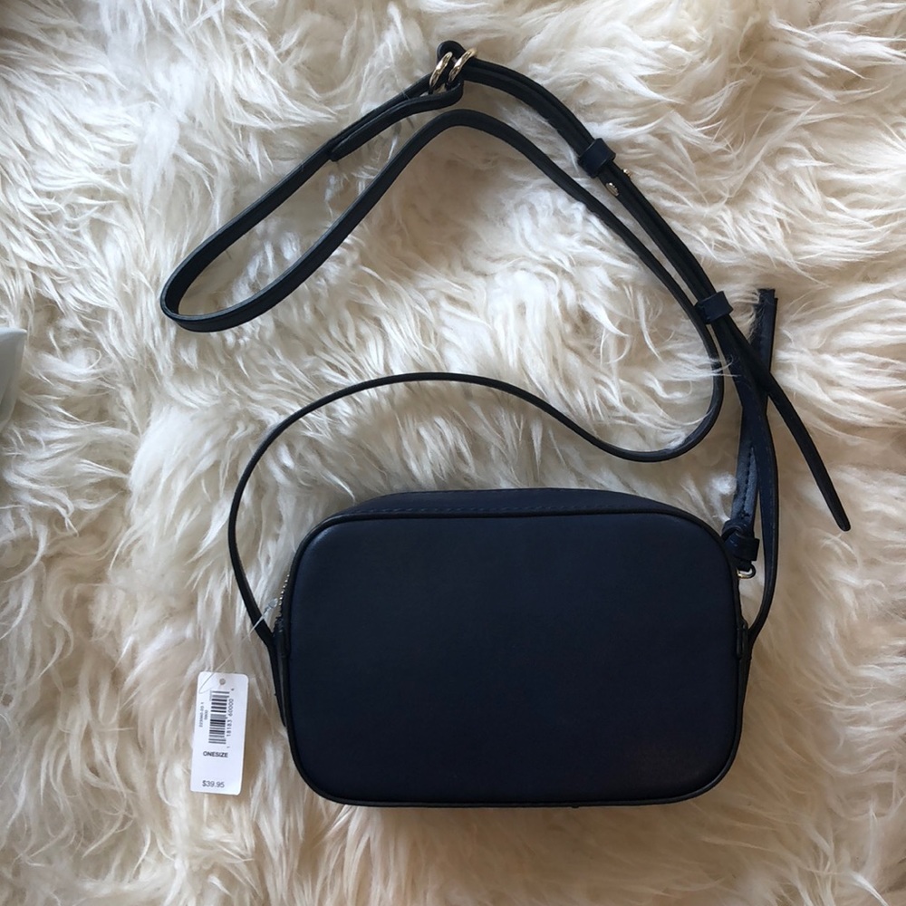 NWT Gap Camera Bag Purse Navy w/ Gold Accents